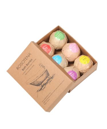 LeapLife Bath Bombs Gift Set Organic Handmade Large Fizzer with 100% Natural Materials for Kids  Women Men  Best Gift for All Festivals including lemon  rose  lavender  vanilla  green tea  ocean(6pcs) 6 Count (Pack of 1)