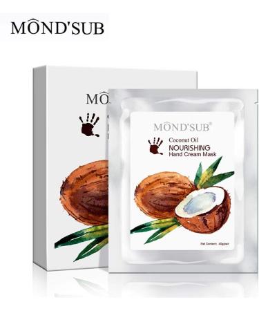 MOND SUB Coconut Oil Hand Mask Gloves for Dry Hands Set of 5 Pairs Moisturizing & Whitening Anti-Aging Hydrating Hand Care Gloves Soften Cutin/Supplement Nutrition Exfoliating - Buy Online on GoSupps.com