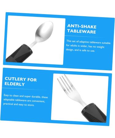 Shop 1 Set Kids Tableware & Cutlery - Reusable Utensils Dessert Spoons Gloves & Forks for Elderly - Portable Accessories - Buy Online on GoSupps.com