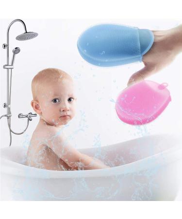 Silicone Body Brush Set - 2 Peeling Gloves for Spa Massage & Facial Cleaning | Perfect Shower Scrubber for Body Cleaning - Buy Online on GoSupps.com