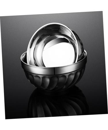 OUNONA 6 Pcs Bowl Decanter Coin Purse Housewarming Gifts Butter Dish with Lid Mini Bunny Figurines Pasta Salad Plates Jelly Scraper Korean Utensils Double Stainless Steel Food Tableware Silverx2pcs 19.5X19.5X8CMx2pcs - Buy Online on GoSupps.com