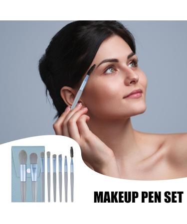 Makeup Brushes Eye Makeup Brush Set - 8 Professional Eyeshadow Eyebrow Blending Eyeliner Brushes for Powder Makeup blue + bag - Buy Online on GoSupps.com