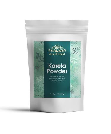 AYURFOREST Bitter Melon Gourd Karela Powder Momordica Charantia | 16 oz /454 GMS Best for Skin Health