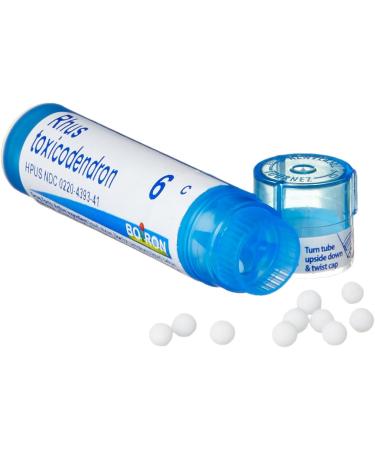 Boiron Rhus Toxicodendron 6C - 5-Pack of 80 Pellet Tubes | Homeopathic Joint Pain Relief - International Shipping Available - Buy Online on GoSupps.com