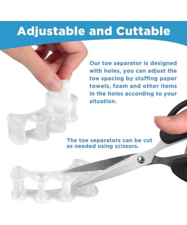 Toe Separators for Bunions & Hammertoes - Adjustable Toe Straighteners Pain Relief & Spacers for Men & Women - 1 Pair (Clear - Buy Online on GoSupps.com