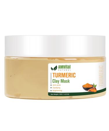 Turmeric Face Mask | Clay Mask with Vitamin C for Acne & Dark Spots | Hydrating Anti-Aging Skin Care - Buy Online on GoSupps.com