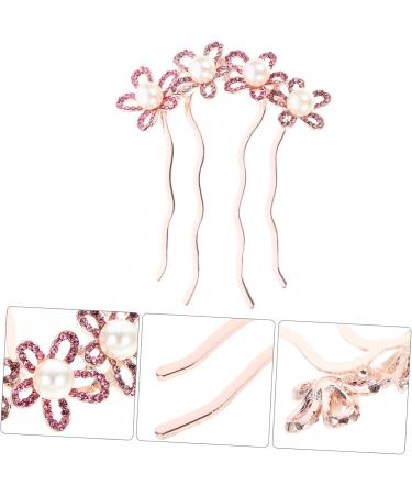 Angoily hair comb top clip alloy rhinestones pearl hair clip ponytail Korean version flowers flower pearl the flowers temperament comb Miss spring hair jewelry headgear large back of head - Buy Online on GoSupps.com