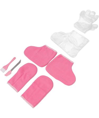 Cire main pieds doublures paraffine rose flanelle garder au chaud gants jetables cire mitaines pied ensemble - Buy Online on GoSupps.com
