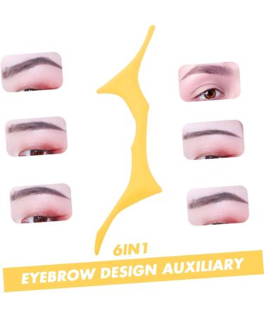 DOITOOL Accessories Brow Makeup Supplies Brow Shaping Template Brow Stencil Brow Template Makeup Tools Make up Auxiliary 17.3x5.9cm Yellow - Buy Online on GoSupps.com