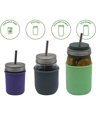 Safer Rounded End Stainless Steel Metal Straws for Mason Jars - Combo Pack with Cleaning Brush and Bag (6 Pack) - Buy Online on GoSupps.com