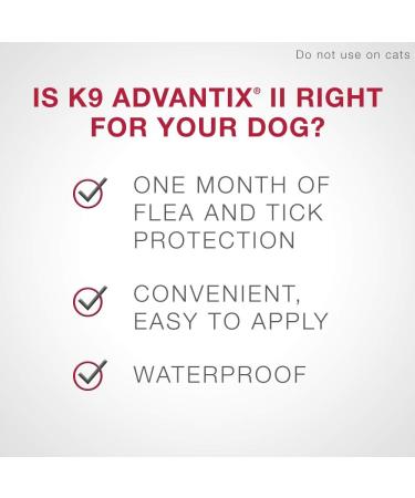 K9 Advantix II Flea and Tick Treatment for Small Dogs weighing less than 4.5 kg (less than 10 lbs.)-4 doses - Buy Online on GoSupps.com