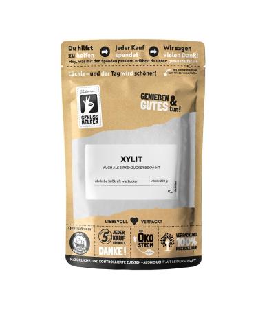 Bremer Gew rzhandel Xylitol birch sugar natural sugar substitute & sweetener use 1:1 like granulated sugar 250g 250 g