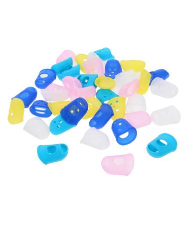 120 Pcs Silicone Finger Cots Caps Finger Protector Covers Toe Protectors Sturdy Finger Protectors Supplies Thumb Cover for Cutting Non- Slip Finger Pads Heel Protector