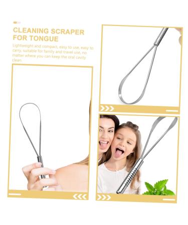 GLEAVI Stainless Steel Tooth Scraper Brush - Adult & Child Mouth Cleaner for Fresh Oral Hygiene | International Shipping Available - Buy Online on GoSupps.com