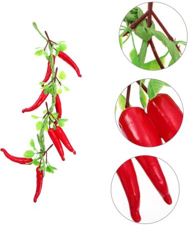Cabilock 1 Bunch Wall Decoration Pendant Plant Decor Red Decorations Mini Toy Pepper Pendant Sling Artificial - Buy Online on GoSupps.com