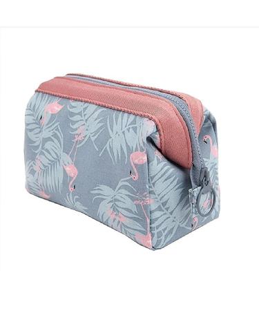 OFKPO Travel Multifunctional Cosmetic Bag Portable Make Up Bag with Zipper for Women (Light Blue)