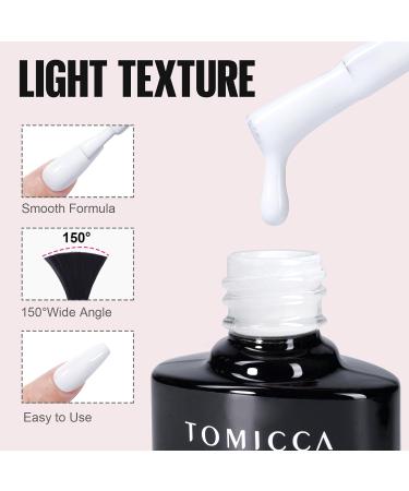 TOMICCA Gel Nail Polish Set - Pink, Baby Blue, French White, Pastel Colors - 4x8ML A116025 - Buy Online on GoSupps.com