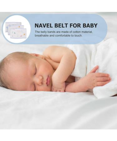 ULTNICE 3Pcs Cotton Baby Belly Band | Infant Umbilical Cord Support | Newborn Waist Cover - Sky Blue - Buy Online on GoSupps.com