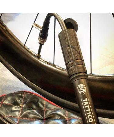 SILCA Tattico Mini Pump - Integrated Hose & Chuck - Presta/Schrader - Water Bottle Cage Mount - Compact & Portable Bike Pump - Buy Online on GoSupps.com