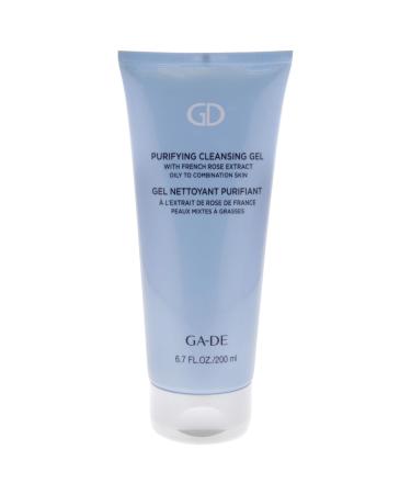 Purifying Cleansing Gel - Formulated for Oily to Combination Skin - Enriched with French Rose Plumeria Sage Grapefruit and Vitamins - 6.7 oz