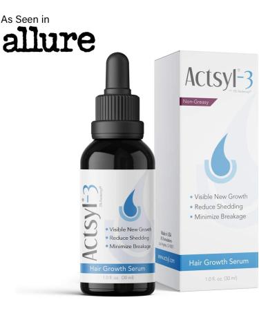 Actsyl-3 Hair Growth Serum with Redensyl for Thicker Fuller Hair - Reduce Shedding and Breakage - Non-Greasy Formula with Biotin Oil - 1.01 Fl Oz - Buy Online on GoSupps.com