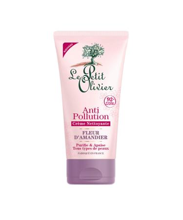 Le Petit Olivier - Anti-Pollution Cleansing Cream - Almond Blossom - Made in France - 150 ml Tube - Silicone-free
