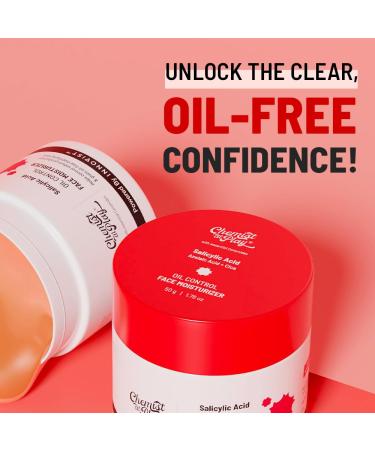 Oil Control Face Moisturiser with 0.5% Salicylic Acid | Mineral Oil & Petroleum Free | 50 gm - Perfect for Acne Prone Skin - Buy Online on GoSupps.com