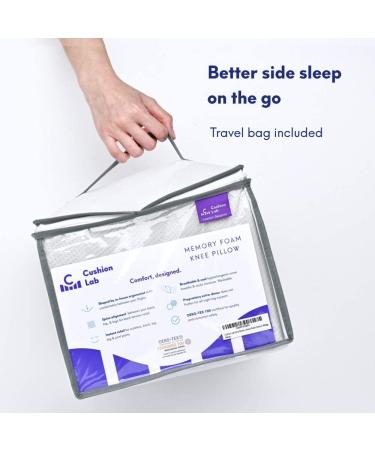 Orthopedic Knee Pillow for Side Sleepers - Pain Relief & Support - Memory Foam Contour Wedge - Large Size - Buy Online on GoSupps.com
