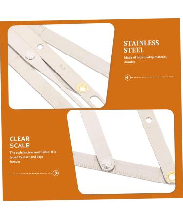 WOONEKY Eyebrow Tools 1pc Second Generation Scale Makeup Kits Eyebrow Positioning Ruler Eyebrow Positioning Tool Metal 25x5x0.6cm Silver - Buy Online on GoSupps.com