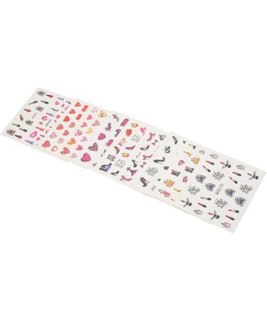 Nail Decal Nail Art Sticker Lipstick High Heels Pattern Self Adhesive for Home for Nail Salon for Natural Nail for Artificial Nail - Buy Online on GoSupps.com