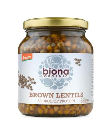 Biona Organic Brown Lentils Demeter - in Glass Jars 360g