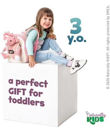 Naturally KIDS Small Dinosaur Backpack - Pink Triceratops Toy for Kids 3-5 - Buy Online on GoSupps.com