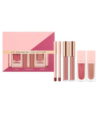 Coffret de Gloss L vres - Set de Liner et Teint Waterproof Femme 6 Pi ces Hydratantes pour Usage Quotidien