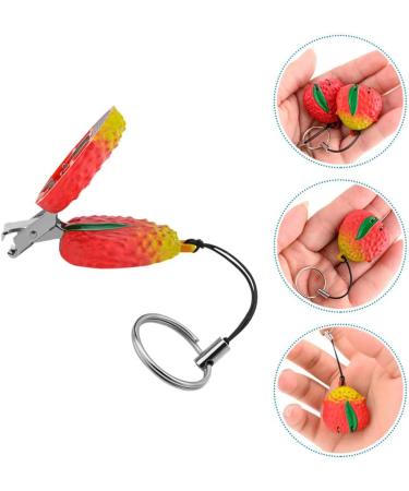 minkissy Nail Clippers Cute Fruit Litchi Fingernail Stainless Steel Toenail Clipper Cutter with King Ring Toenail Clipper Nail Manicure Trimming Tool for Men Women - Buy Online on GoSupps.com