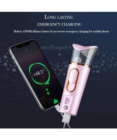FANTEXY Nano Facial Mister with Skin Analyzer & Moisture Tester - Portable Mini Cool Face Mist Steamer for Eyelash Extensions & Hydration - Buy Online on GoSupps.com