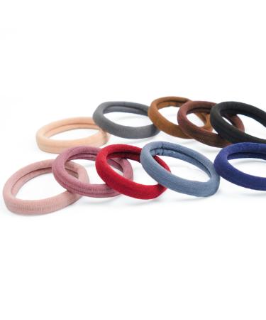 Joyoyo 100 pieces multi -colored hair bands thick hair bands no damage black hair tie 45 mm large hair tie ponytail holder hair tie for women and girls