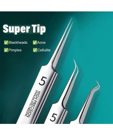Usiveinborn Blackhead Remover Usiveinborn Tweezers Professional Facial Blackhead Remover Tweezers Usiveinborn Facial Blackhead Remover Set 3 Shapes and 5 Sets of Beauty Tool Series(3set) - Buy Online on GoSupps.com