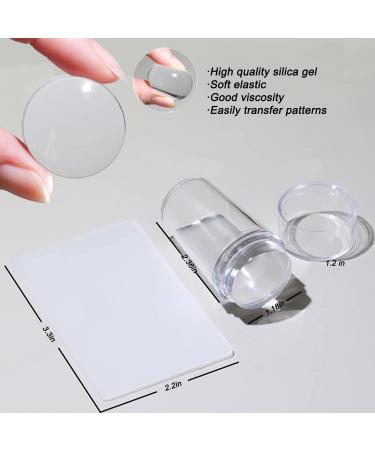 Nail Stamping Plates French Tip Design Set - 2 Pcs Stainless Steel Templates for Artistic Nail Designs - Includes French Tip Stamp and Scraper - Buy Online on GoSupps.com