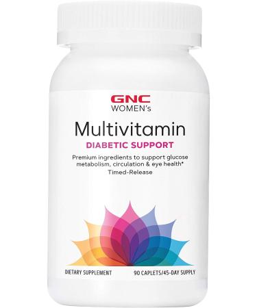 GNC Women's Diabetic Support Multivitamin 90 Caplets | Healthy Blood Sugar & Eye Nerve Support - Buy Online on GoSupps.com