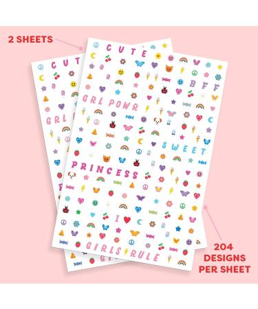 XO Fetti Kids Nail Stickers - 816 Decals | Birthday Girl Party Favors and DIY Home Activity | Cute Nail Transfer for Groovy Princesses | Ideal Easter Basket Gift - Buy Online on GoSupps.com
