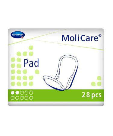 HARTMANN 1681002 MoliCare Pad 2 Drops Green 28 Pieces Transparent