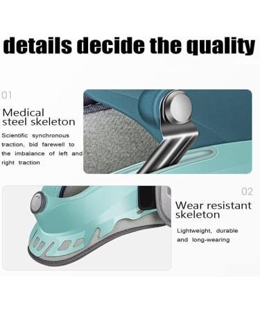 PEPDRO Cervical Collar - Medical Neck Traction Device with 6 Air Columns & Adjustable Tension for Pain Relief - Buy Online on GoSupps.com