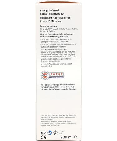 Mosquito Med Lice Shampoo 200 ml - Effective Head Lice Treatment Family Size Savings Set Free Pharma Pearl Giveaway - Buy Online on GoSupps.com