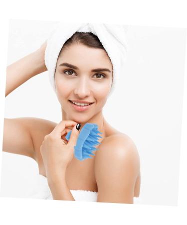 Buy Tovinanna Silicone Shampoo & Massage Brush - Portable Shower Cleaning Accessory - Green Leaves Design - 8.5x8.5x6.5cm - International Shipping Available - Buy Online on GoSupps.com