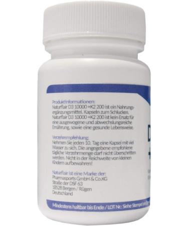 Buy Vitamin D3 10000 IU + Vitamin K2 MK7 - 90 Vegan Capsules for Optimal Bone Health | Fast International Shipping - Buy Online on GoSupps.com