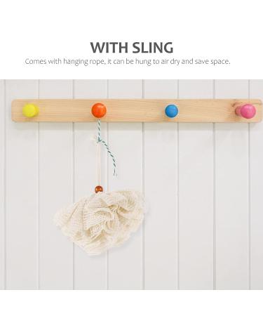 Healifty Bath Loofahs: Ramie Fiber Shower Mesh Pouf Body Scrubber Balls - 2pcs for Women - Buy Online on GoSupps.com