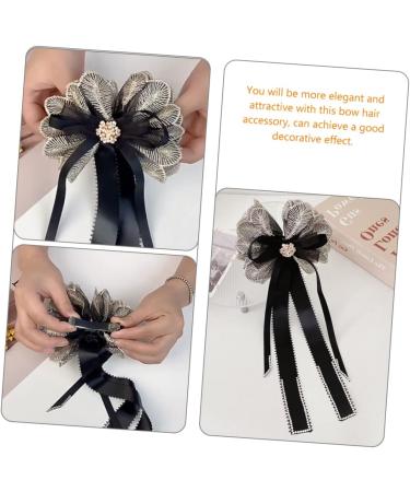 FRCOLOR Hair bow hairpin barrettes for thick hair black hair bands 's hair clips flower tassel hair barrettes chiffon flower jaw barrettes flower hair clips for bows for Clips - Buy Online on GoSupps.com
