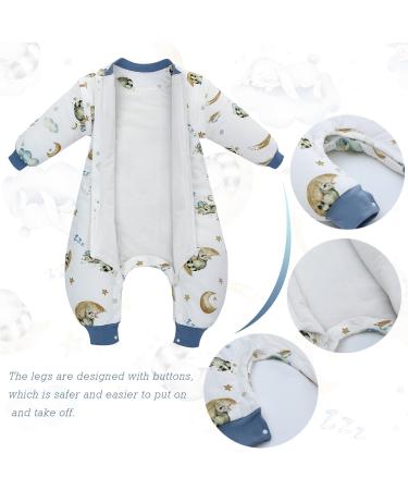 100% Cotton Baby Sleep Sack with Legs, Detachable Sleeves, 2-Way Zipper & Buttons - Magic Cloud M, 2-3 Years - Buy Online on GoSupps.com