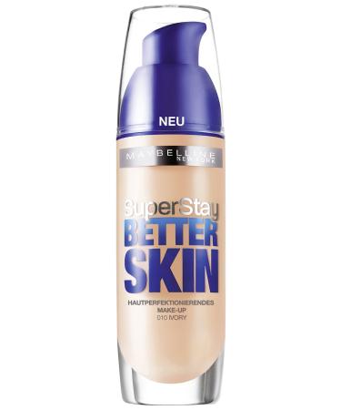 Maybelline New York Super Stay Better Skin Make-up Ivory 10 / make-up in a skin-colored tone for a long-lasting cover and a flawless look 1 x 30 ml 10 Ivory