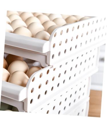 DOITOOL Box 30 Egg Container Stackable Egg Tray Deviled Egg Carrier Container Food Storage Box With Cover As Shown 33X26.5X14.3cm - Buy Online on GoSupps.com